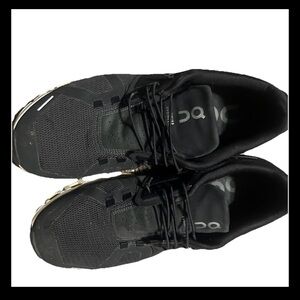 On Running Men's Black and Gold Sneakers